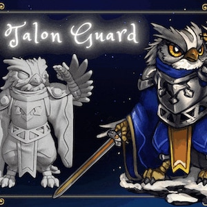 Owl Paladin miniature Forest Animal Dungeons and Dragons
