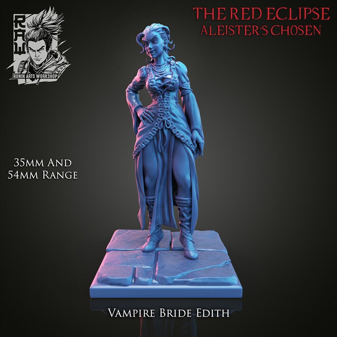 Female Vampire Dungeons and Dragons Miniature | Edith | Dnd Vampire ...