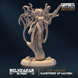 Female demon Dungeons and Dragons Miniature | Bloody Matriarch | DnD succubus miniature  DnD mini | Female succubus miniature | Female Demon