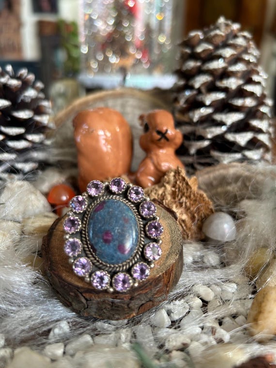 925 Sterling Ruby zoisite Adj ring - image 2