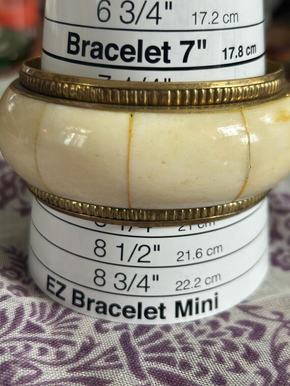 Bohemian beautiful brass shell bangle bracelet - image 6