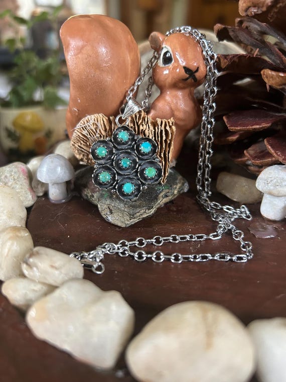 925 Sterling Stunning vintage fabulous turquoise … - image 3