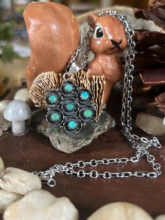 925 Sterling Stunning vintage fabulous turquoise … - image 2