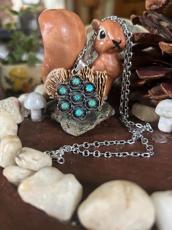 925 Sterling Stunning vintage fabulous turquoise … - image 4