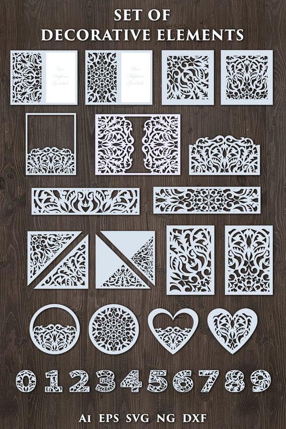 Decorative Elements SVG Ornaments Svg Flourishes SVG Swirls Etsy