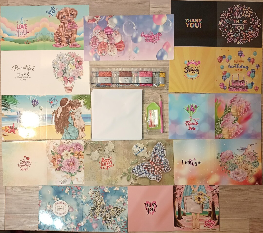36 Glückwunschkarten-Set – 12 Verschiedene Designs, 300 G/m² Papier, Mit Braunen Umschlägen, Plastikfrei