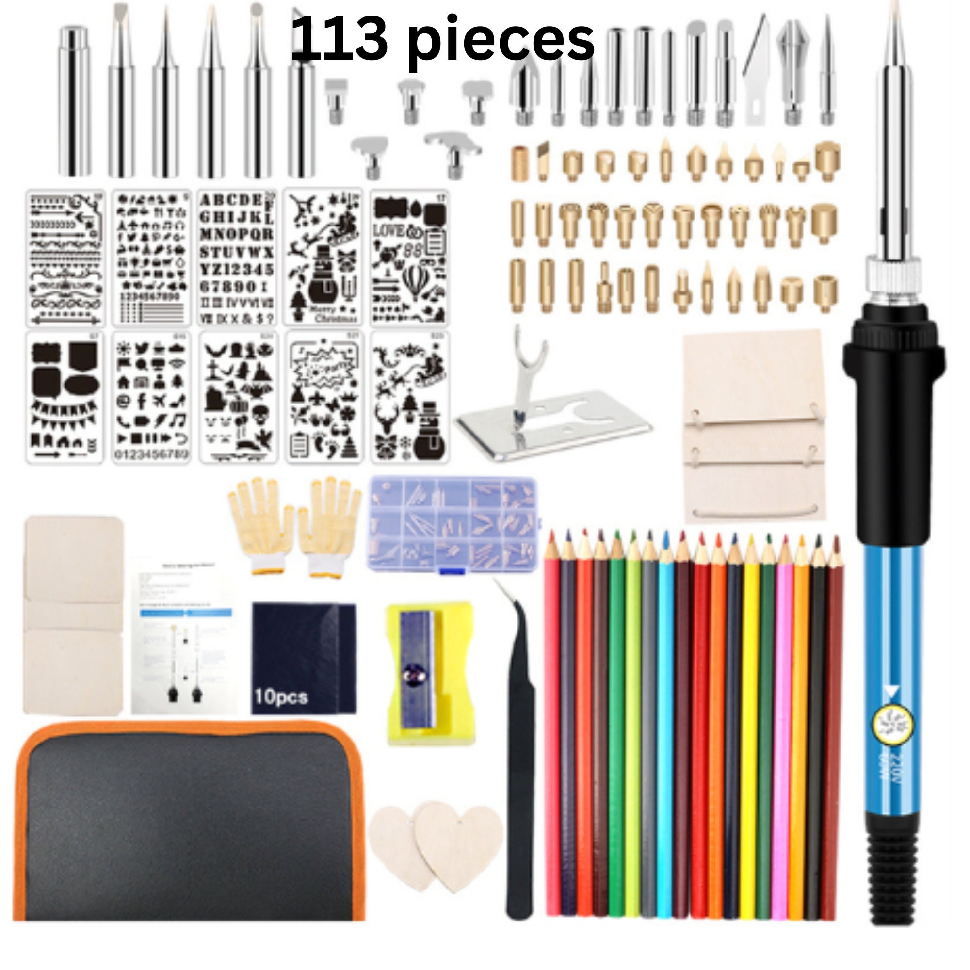  56-Piece Letter and Number Wood Burning Tool Set, New 2024 Letter  Wood Burning Kit, Wood Burning Tip with Stylus for DIY Embossing and  Engraving Crafts Burning (Color : 56 Pieces Letter+Number+Pen)