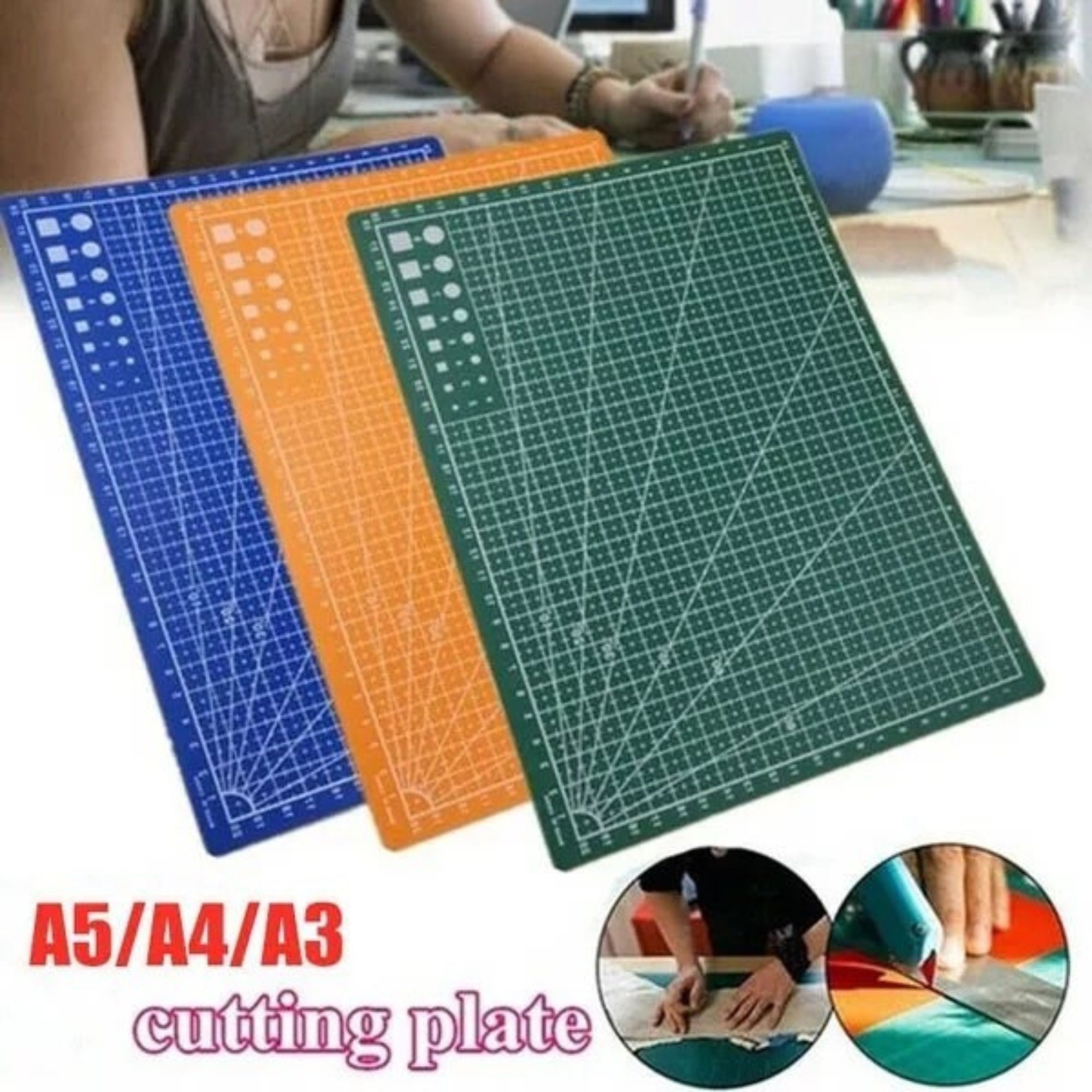 Tooltreaux Clear Craft Cutting Mat Art Supplies Hobby Tools, 3 Sizes 