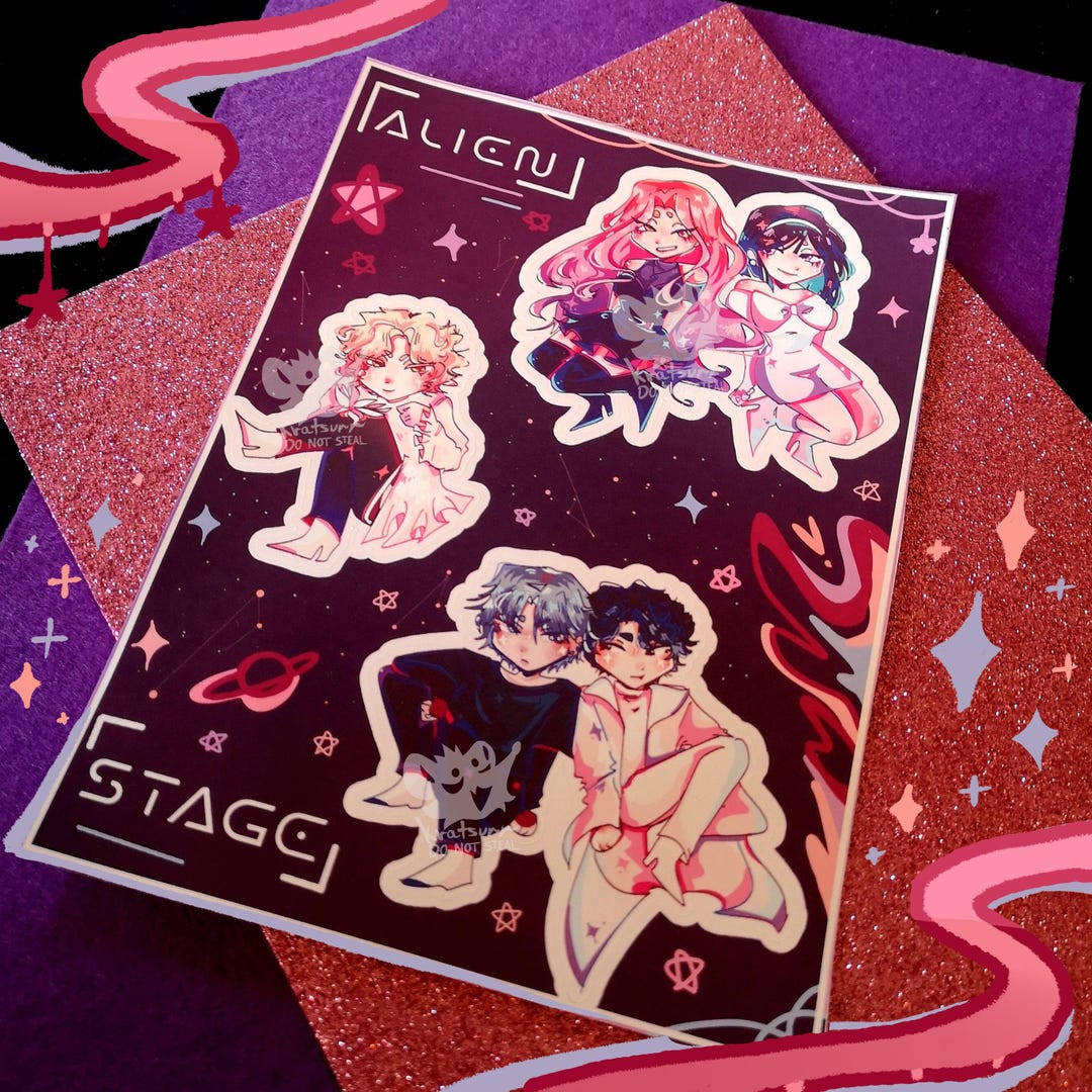 Alien Stage Sticker Sheet - Etsy