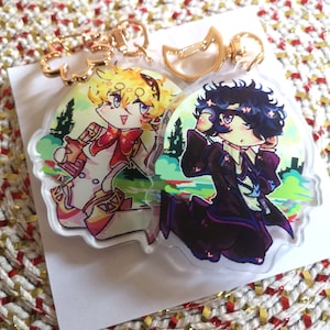 Persona 3 Protagonist & Aigis Double-sided acrylic Keychains (Charms) 6.5cm/2.55in.