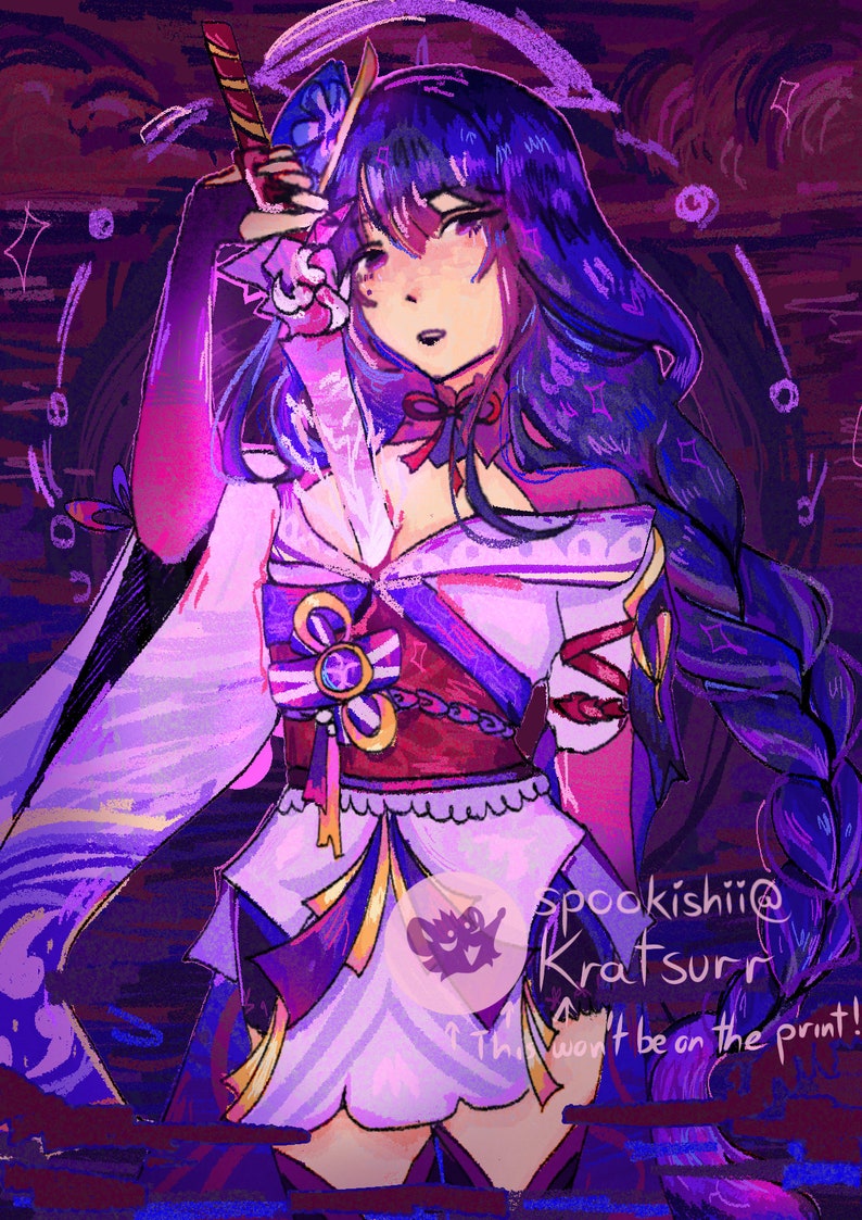 Genshin Impact Prints - Raiden Shogun, Yae Miko, Sangonomiya Kokomi ...