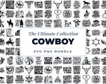 Pacote de arquivos SVG de cowboy, citações do Velho Oeste em SVG, frases de caipira em PNG, desenhos de rodeio, arquivos Cricut para camisetas com temática sulista, pacote de clipart do Velho Oeste