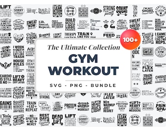 Workout Svg, Gym Svg Bundle, Gym Shirt design, Gym Quotes Svg, Workout Png, fitness Svg, Cardio Quote, Gym Girl Svg, Inspirational Gym Png