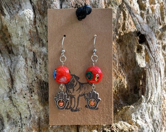 Handmade Beaded Dangle Earrings: Hypoallergenic Bohemian Jewelry