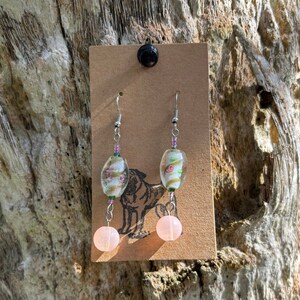 Dangle Earrings | Floral Earrings | Hypoallergenic | Beaded Earrings | Handmade Jewelry | Funky Earrings | Psychedelic Bohemian Jewelry