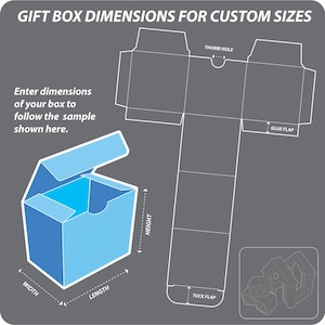 DIGITAL FILE - Custom Size Gift Box