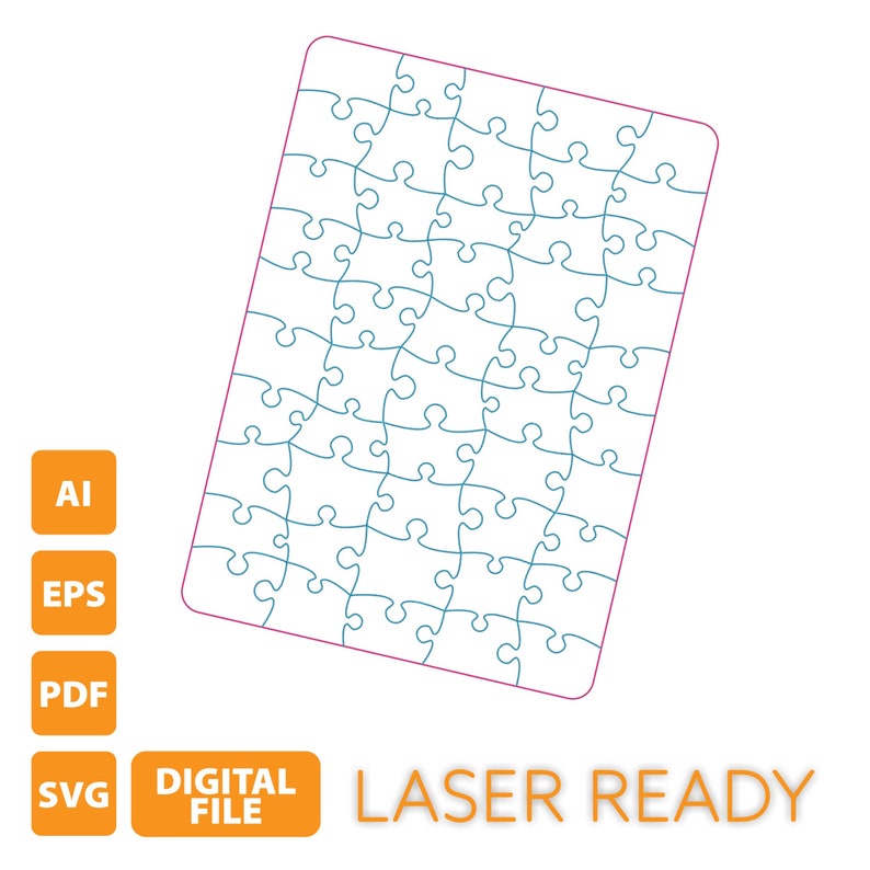 DIGITAL FILE 5X7 50 Piece Puzzle. Etsy