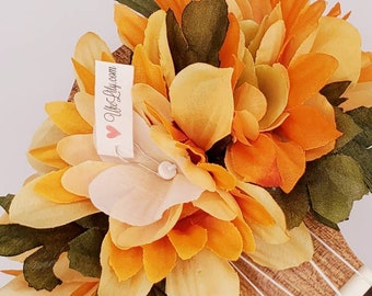 Floral Ukulele Lei Accessory, Silk Flower Instrument Decor
