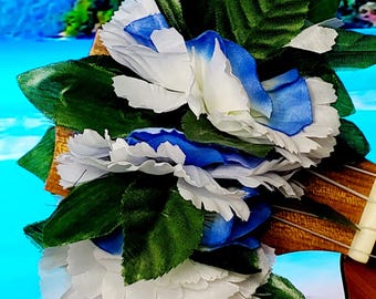 Ukulele Lei, Floral Instrument Accessory, Gig Bag Charm