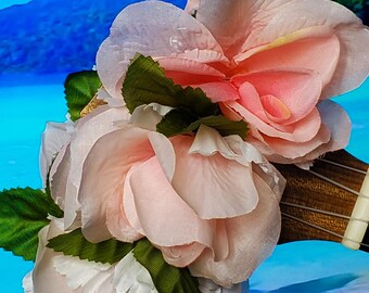 Ukulele Lei Floral Accessory: Gig Bag Charm for Stringed Instruments
