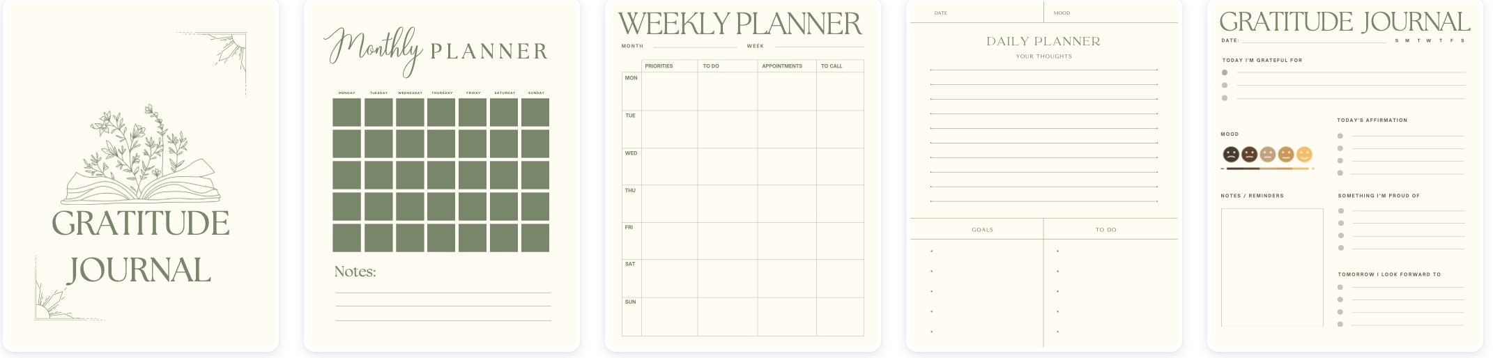 DAILY GRATITUDE JOURNAL | E-book, Printable, Digital Planner - Etsy