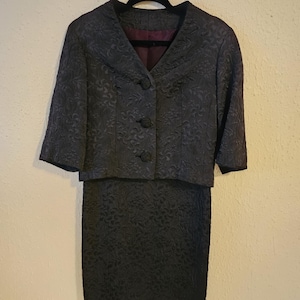 1960&#39;s Black Sheath Dress With Matching Jacket