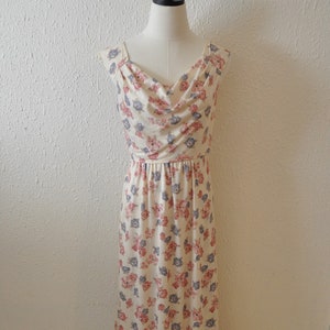 Dreamy 1970&#39;s Pastel Floral Garden Gown
