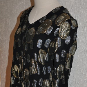 1960&#39;s Vintage Sparkle Blouson Style Top