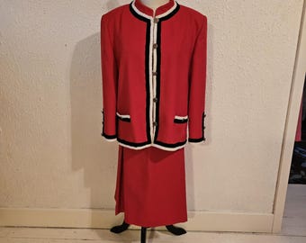 1960er Jahre Roter Rock Mit Passender Box Jacke