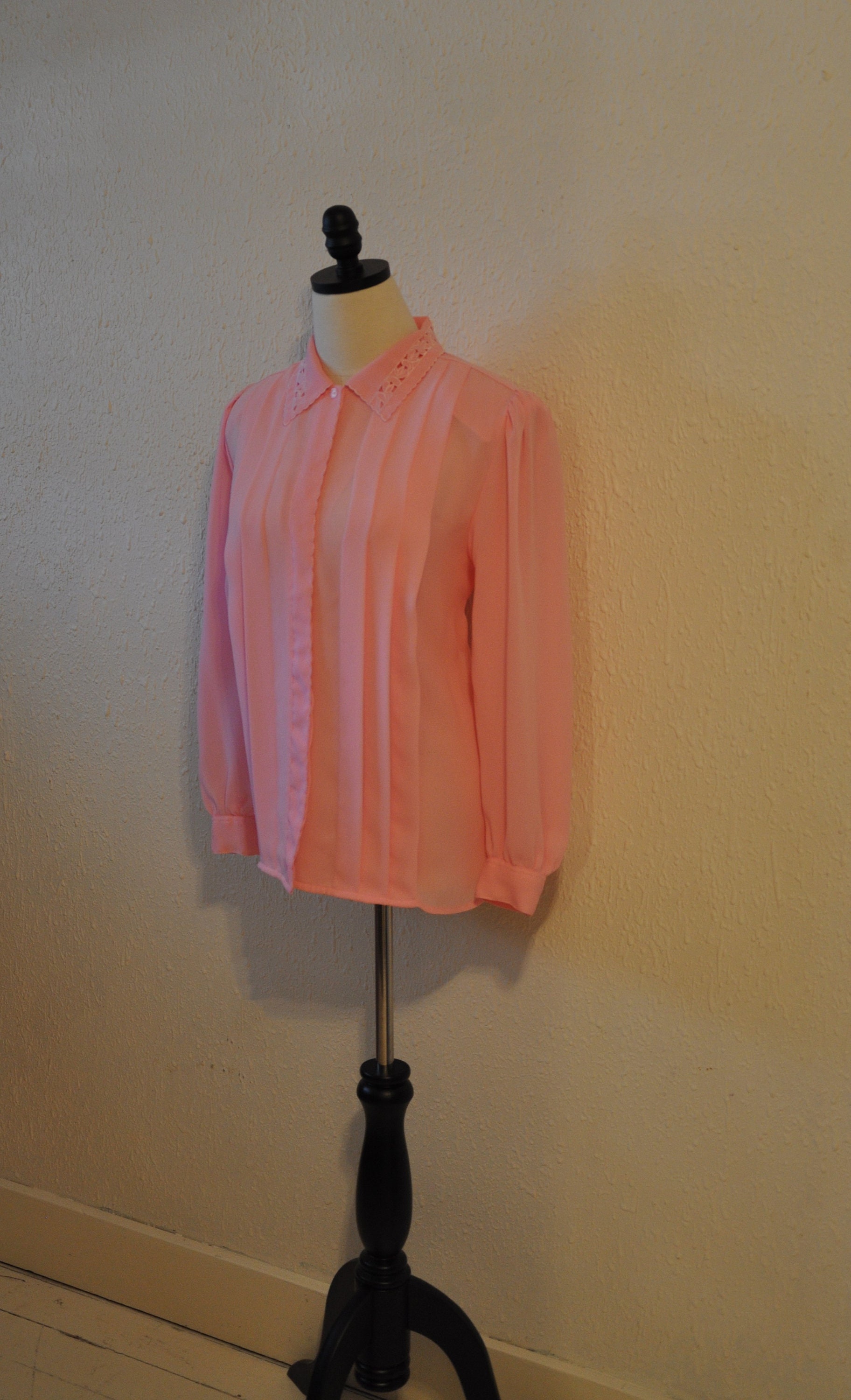 Pink Degage collar  strappy  blouse  19798