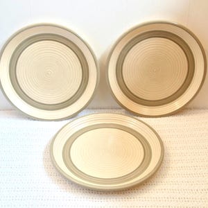 Juego de 3 platos llanos de cerámica - Cerámica Laurentian, década de 1970