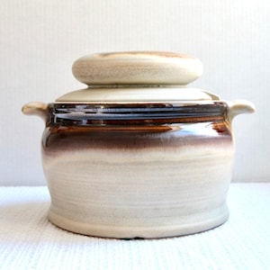 Vintage stoneware tureen, Beauce ceramics – Philippe Lambert – Quebec tableware – 1970s – Handmade pottery