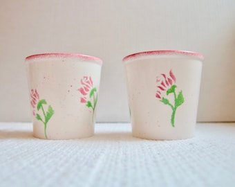 Set of 2 vintage ceramic planters - pot for plants or flowers
