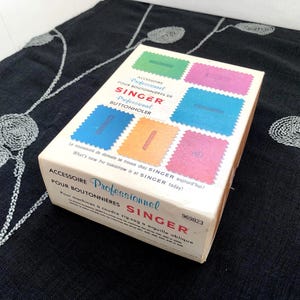 Vintage Singer Zig Zag Professional Buttonhole - 1970s Buttonhole Sewing Accessory Set with Instructions