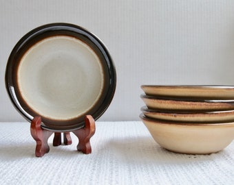 Vintage 5 cereal bowls - Pottery Céramique de Beauce, 1970s