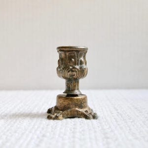 Vintage baroque style brass candle holder