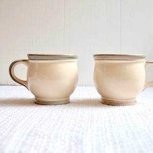 2 tazas de cerámica vintage - Laurentian Pottery - Cerámica artesanal - Café/té - Hechas a mano en Canadá