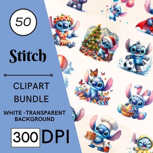 Ensemble de 50 cliparts au point aquarelle - 300 DPI, haute résolution, fond transparent, téléchargement numérique, parfait pour les cadeaux DIY et les travaux manuels