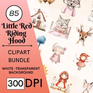 85 Imágenes prediseñadas de Caperucita Roja en acuarela, imágenes prediseñadas de rimas infantiles, imágenes prediseñadas de decoración de guardería, imágenes prediseñadas de cuentos infantiles, imágenes prediseñadas de lobo lindo, imágenes prediseñadas de cuento de hadas