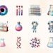 40 Watercolor Science Clipart, Lab & Space Illustrations, Nursery Art ...