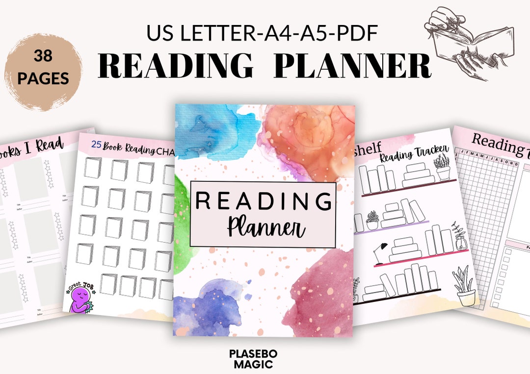 Reading Planner Printable, Reading Journal, Printable Book Planner ...