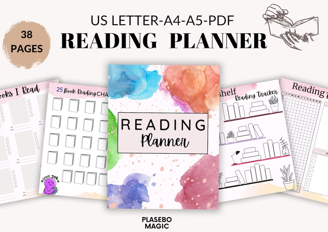 Reading Planner Printable, Reading Journal, Printable Book Planner ...