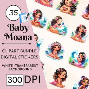 35 Baby Prinzessin Moana Clipart, Moana png, Moana svg, Moana Schrift, Moana Geburtstag, Prinzessin Clipart, Baby Moana png, Baby Moana svg