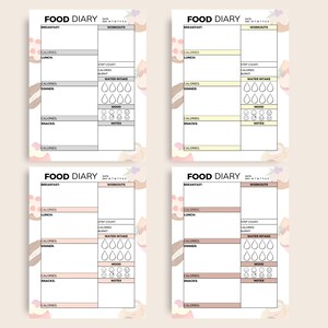 Daily Food Diary Printable, A4 A5 Printable Daily Food Journal ...