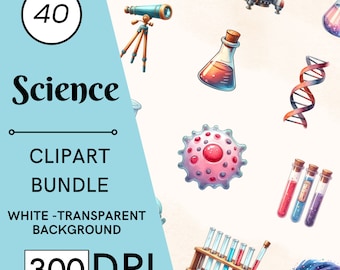 Kawaii Science Clipart | Lab Clip Art | Scientist | Chemistry | Biology ...