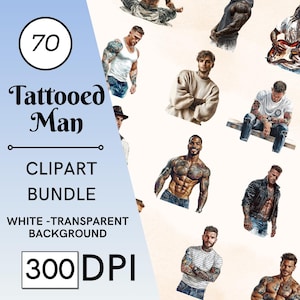 70 clipart getatoeëerde man, transparante png-bestanden van hoge kwaliteit, direct downloaden, commercieel gebruik - Body Artist-illustraties, Cool Dude-ontwerpen