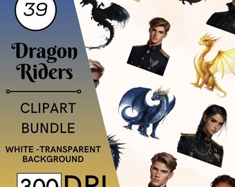 39 Dragon Riders College, akwarelowe kliparty, pobieranie cyfrowe, romans Fourth Wing, dziennikarstwo