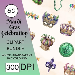 80 Mardi Gras Mask Clipart, DIGITALE DOWNLOAD, Festival Clip Art, Maskerade Clipart, aquarel carnavalsfeest, New Orleans commercieel gebruik
