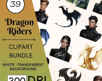 39 Dragon Riders College, akwarelowe kliparty, pobieranie cyfrowe, romans Fourth Wing, dziennikarstwo