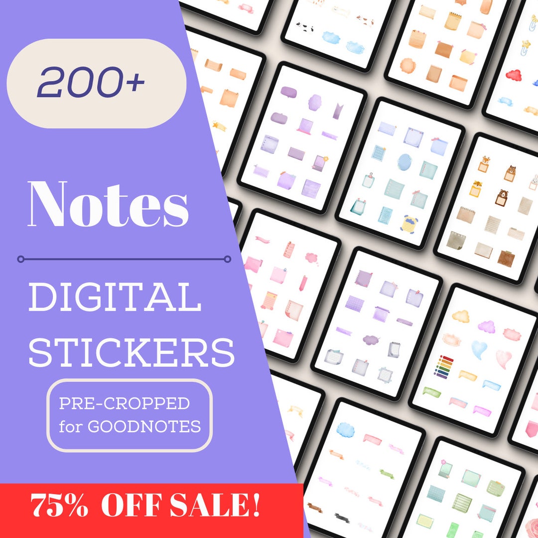 200+ Digital Goodnotes Sticker, Sticky Notes PNG , PNG Digital Stickers ...